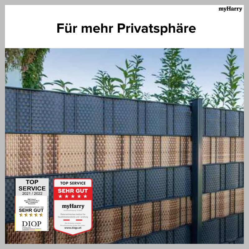Rattan Sichtschutzstreifen Weiß RD07 255cm